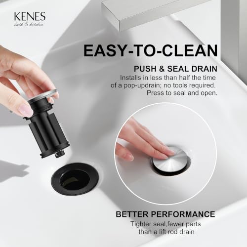 Brushed Nickel Vessel Sink Faucet, 1 Handle Tall Bathroom Sink Faucet | Vessel Bowl Faucet with Pop Up Drain & Supply Lines, Lead-Free cUPC & NSF Certified, 1 Hole Faucet for Vanity RV Restroom - color: Brushed Nickel, size: Tall