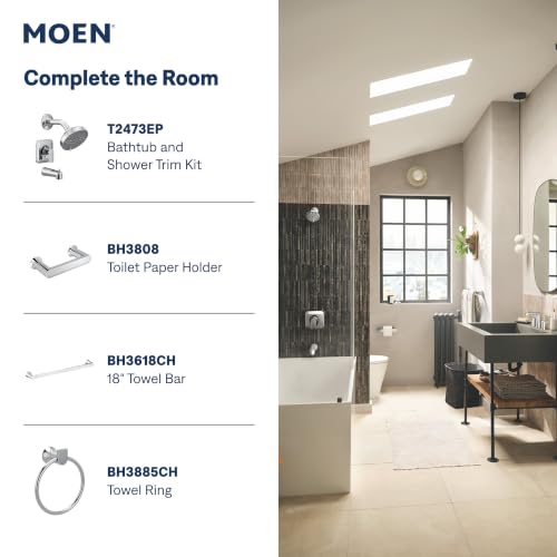Moen Genta LX Two-Handle High Arc Widespread Bathroom Sink Faucet, for 3-Hole Setups, Valve Included, Chrome, TV6708 - color: Chrome