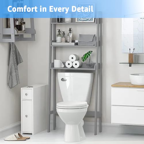 Huttdmel Toilet Seat Round 16.5 Inch & Quick Release - Quick Connect, Standard Toilet Lid Soft Close, PP Material Safe & Easy Clean and Install, Sturdy Accessories Never Loosen, White Plastic - color: White, size: Round 16.5inch & Quick-Release