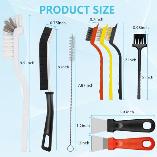 18PCS Crevice Cleaning Brush Hard Bristle Scrub Brushes for Gaps with Box | Cleaning Brush Grout Brush Deep Cleaning Tile Lines, Window Groove, Sliding Door, Shutter, Sink, Stove, Corner, Bottle