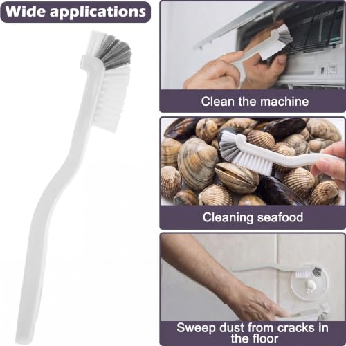 Patelai 5 Pcs Vegetable Scrubber Brush, 90 Degree Angle Fruit Cleaning Brush with PET Bristles, Multi Use Cleaning Tools for Fruits Vegetables Sink Tile Grout Window Track Corners