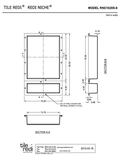 Redi Niche Double Recessed Shower Shelf – Black, Two Shelves, 16-Inch x 26-Inch x 4-Inch - size: 26" H x 16" W, style: 2 Shelves