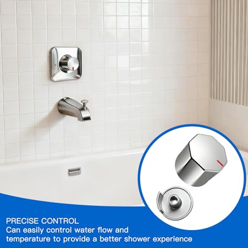 All Metal Replacement for Moen Tub/Shower Lever Handle, Compatible with Moen Posi Temp Shower Handle and for Cartridge,Single Handle Faucets for Adjust Water Volume and Temperature,Knob Chrome - color: Knob Chrome