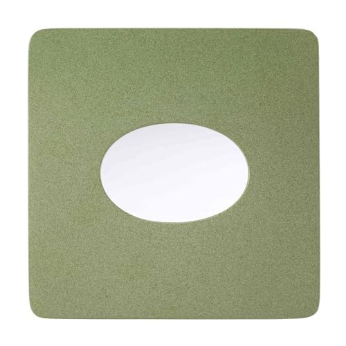 Avanti Linens - Tissue Box Cover, Resin Countertop Accessories, Guest Bathroom Essentials (Stratford Collection, Green) - size: Tissue Box Cover