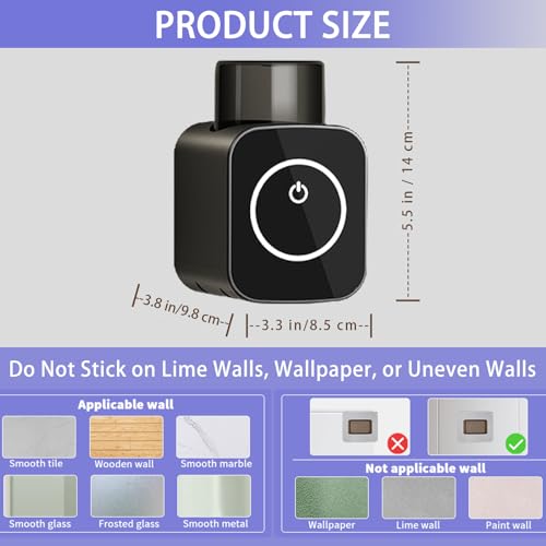 Wall Mounted Toothbrush Holder, 1 Cup Toothbrush Holders with Smart Drying and Cleaning, Toothbrush Cleaning Case with Solar Charging, Toothbrush Organizer with 2 Brush Slots (Black - 1 Cup) - color: Black - 1 Cup
