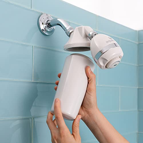 Aquasana Shower Filter | 3-Setting Head | WaterSense Certified | AQ-4100-E | Dermatologist-Recommended | Soften Skin & Hair | Coconut Shell Carbon | KDF Media | 3 Shower Head Settings | 10K Gal - size: WaterSense (1.75 GPM), style: Shower Head Filter