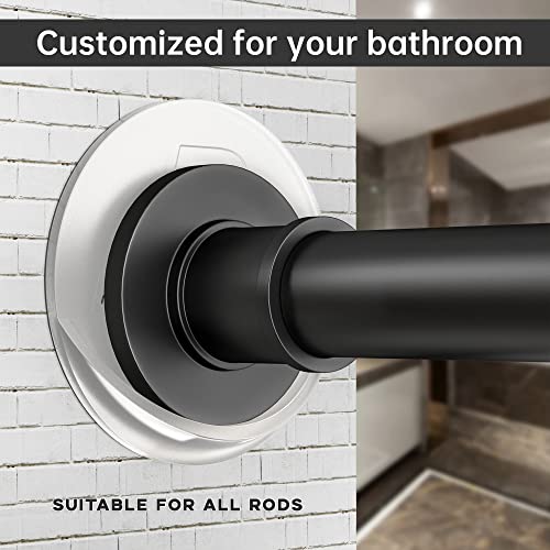 Shower Curtain Rod Holder 3M Adhesive | Heat Resistant | Waterproof | Max Load 60 lbs Shower Rod Retainer for Wall, 2 Pack, Transparent (Rod Not Included) - color: Transparent