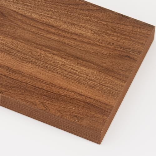 Heimlove 12 Inch Deep Floating Shelves, 16 x 12 inches Wall Shelves Set of 2,2 Inch Thick Invisible Wall Mounted Shelves for Bathroom Bedroom Nursery,Black - color: Walnut, size: 16"W x 12"D x 2"H, Set of 2