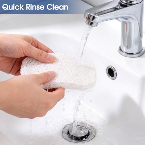 8 Pack Soap Holder, White Bar Soap Saver Dish for Shower, 4.5" x 3" | High-Efficiency Drainage & Non-Slip, Lift Pads Sponge Tray for Kitchen Sink, Bathroom, Travel, Hotel Cleaning Supplies - color: White