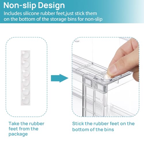 Vtopmart Clear Stackable Storage Drawers, 3 Pack Wide Organizer Set | Wide and Medium Pull-Out PET Drawers with Stackable Design for Flexible Storage, Cabinets, Closets, Pantry - style: 1 Wide+2 Medium