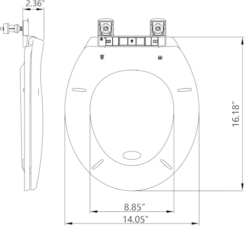 17" Round Toilet Seat, Slow Close Toilet Cover Seat for Easy Clean and Stain-Resistant, Plastic Toilet Seat With Cover, Quick-Release Hinges and Quick-Attach Hardware(White) - color: White, size: Round