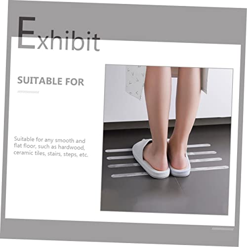 TEHAUX 4sets Non-Slip Shower Floor Strips Slip Sticker Tape for Tub Bathroom Safety