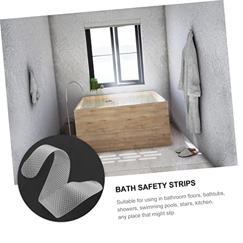 24pcs Anti-Slip Strips for Bathtubs Waterproof PET Adhesive Bath Safety Treads Non-Slip Stickers for Showers and Stairs Easy Installation for Bathroom Use - size: 24 pcs