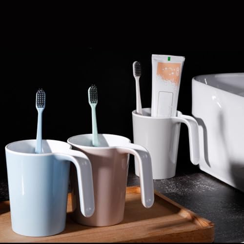 Minimalist Two-Tone Mouthwash Cup | Eco-Friendly PP Material | Stylish & Practical Design | A Household Essential (Blue & Gray)