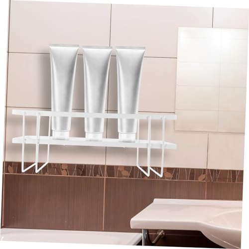 Cabilock Space Saving Single Over Toilet Storage Rack Bathroom Organizer Shelf for Cosmetics and Toiletries Stable Wall Mounted Design and Practical for Use
