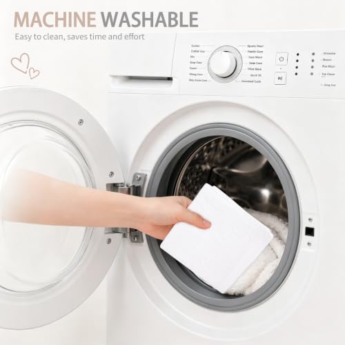 Baby Washcloths 10 Pack Rayon from Bamboo Ultra Soft Absorbent Terry Wash Cloth 10" x 10" Bath Towels for Face Burp Wipes Reusable Lightweight Newborn Essentials Shower Gift Set - color: White