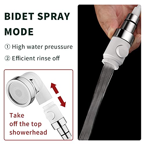 ZCONIEY Sink Faucet Sprayer Attachment, Shower Head Attaches To Tub Faucet, Dog Bathing Hose Shower Set for Laundry Bathroom Kitchen - color: b-white