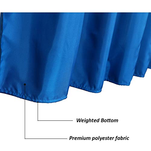 Shower Curtain Liner 72 x 72 Inch Soft Water Repellent Heavy Duty Light Fabric Shower Curtains with 12 Rust-Proof Metal Grommets, Hotel Quality, Machine Washable, Blue - color: Blue, size: 72"W x 72"L (Pack of 1)