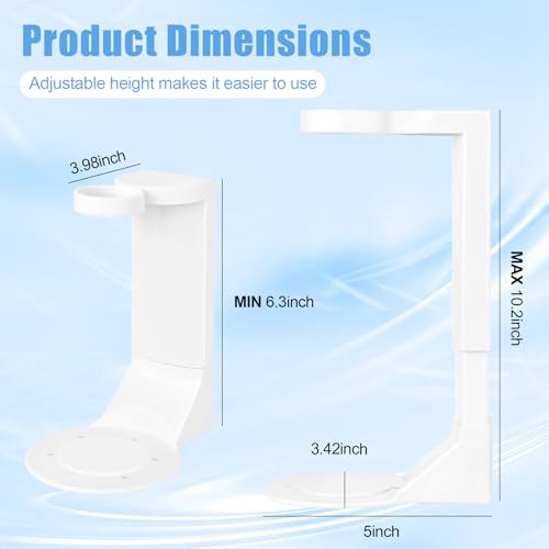 Single Bottle Wall Mount Bracket with Adhesive Pads - 11 Lbs Heavy Duty No Drill Soap Dispenser Holder for Bathroom & Kitchen - Rustproof, Floating Design for Shampoo/Lotion