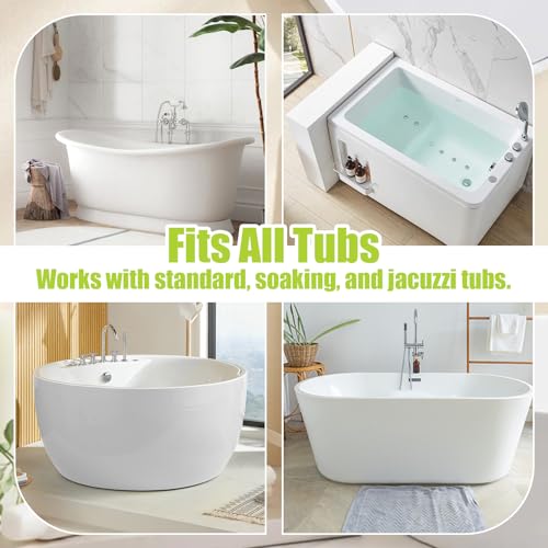 Full Body Bath Pillow for Tub - Extra Long & Thick Tub Pillow | Head, Back & Lumbar Support, 168 Non-Slip Suction Cups, Soft 5D Mesh Spa Cushion, Fits All Tubs-Gift for Soaking(White) - color: White
