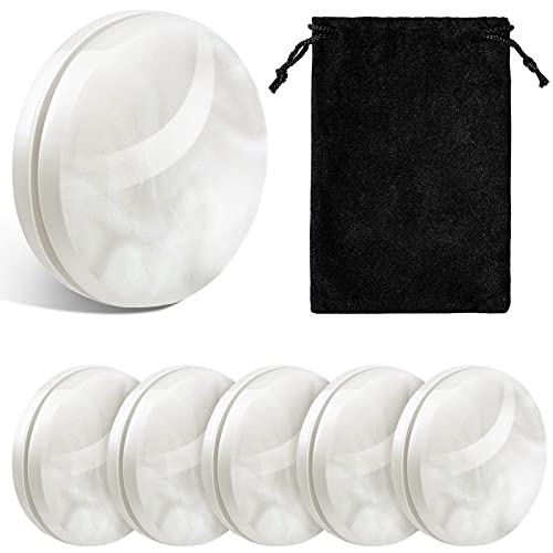 Blulu 12 Pcs/6 Pairs Shower Curtain Weights Bottom Magnetic Heavy Duty Weights Outdoor Waterproof Magnet Curtain Liner Clip for Window Drapery Tablecloth Flag to Stop from Blowing(White)