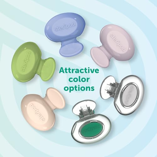 Steripod Clip-on Toothbrush Protector, Green/Silver, 2 Count - color: Clear Blue and Clear Green, size: 2 Count (Pack of 1)