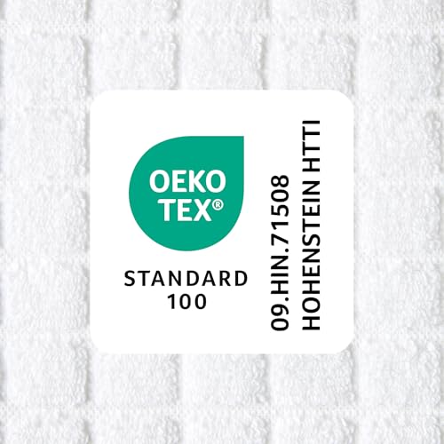 Town & Country Everyday 4-Piece Textured Windowpane Hand Towel Set, 20x30-Inch, 100% Cotton, Plush & Absorbent 550GSM, White - color: White