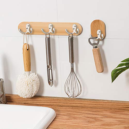 IBosins 16 Pack Silvery Double Prong Coat Hooks Wall Mounted with 32 Screws | Heavy Duty Retro Double Hooks Utility Hooks for Coat, Scarf, Bag, Towel, Key, Cap, Cup, Hat - color: 16 Pcs Silvery