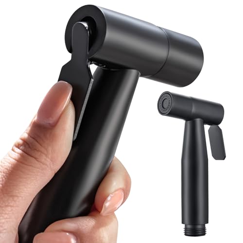 BARROCK 2 Pack Bidet Sprayer Head Only, Stainless Steel Handheld Shattaf Jet Spray for Toilet, Baby Cloth Diaper Sprayer with Adjustable Water Pressure Control, Matte Black - color: Matte Black