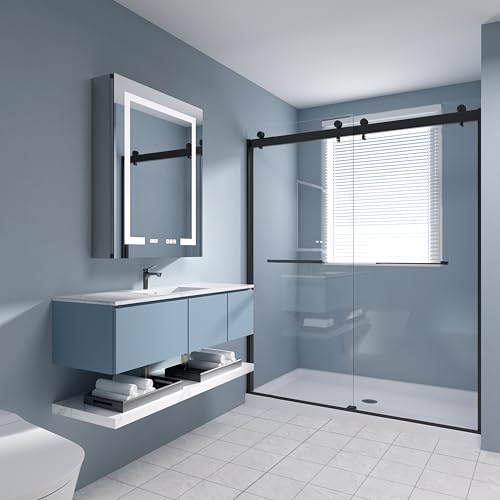 Medicine Cabinet with Lights 24x30 Anti-Fog Mirror Dimmable | 3 Color Dimmable LED. Time Temp Display. Anti-Fog IP44. 2 Outlets+2 USB. Plug-in/Hardwired. Recessed/Wall Mount. Left Hinge. - size: 24x30"L, style: Style-A