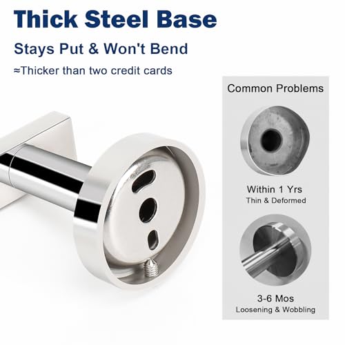 NearMoon Square Hand Towel Holder/Towel Ring, Premium SUS304 Stainless Steel Hand Towel Bar Rustproof Wall Mounted Towel Rack for Bathroom/Kitchen, Contemporary Style Bath Accessory (Chrome Finish) - color: Chrome Finish