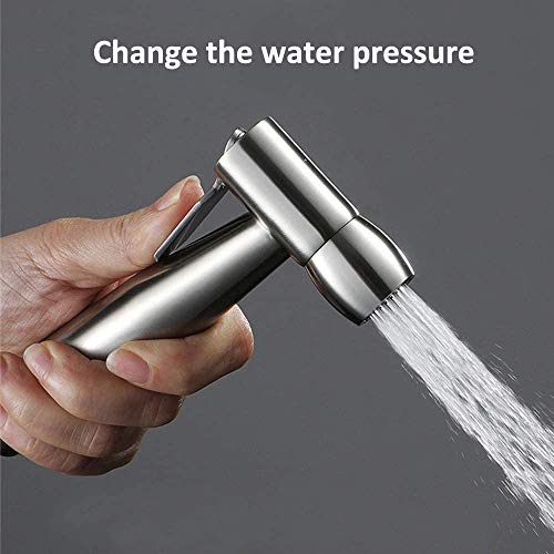 Handheld Bidet Sprayer Toilet with 59in ABS Flexible Telescopic Shower Hose for Bathroom Douche Diaper Cleaning, Pet Bath, Closestool, Squatting Pan, Floor Cleaning