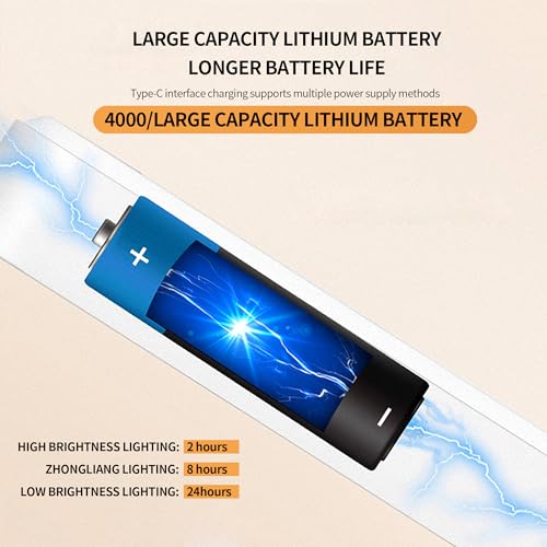 Rechargeable Wall Lights Bar Set of 2,Cold White with RGB | 16 Inches 4000Ma Battery Operated Magnetic LED Vanity Lights For Mirror, Remote Control Color Change Bathroom Makeup Light - color: Cold white with RGB