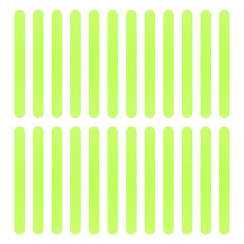 Luminous Non Slip Shower Stickers, Anti Slip Waterproof Bathtub Adhesive Mat Strips, Safe Visible Stair Floor Ladder Tape Decal, Protect Kid Elder for Boat Swimming Pool Health Club (24 Pcs) - color: 24 Pcs