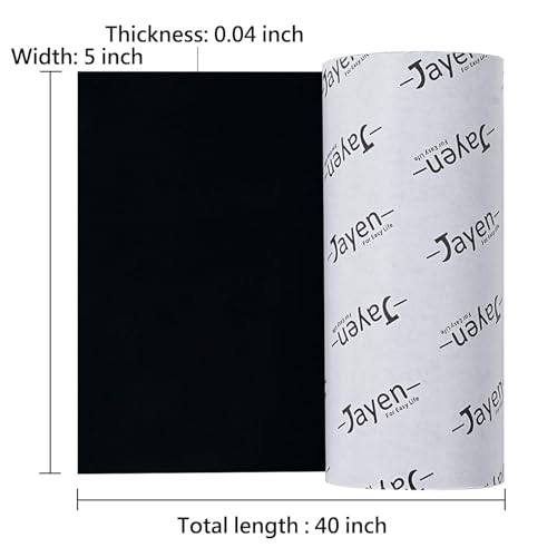 Non Slip Self Adhesive Silicone Cuttable Furniture Pads - 5x40 inch | widely used, functionality, easy to use - color: 5x40 Black