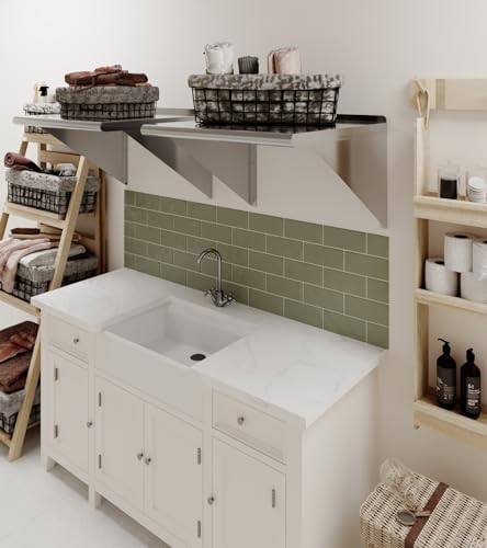 AmGood 24 in. x 24 in. Stainless Steel Wall Shelf | NSF | Metal Shelving | Garage, Laundry, Storage, Utility Room | Restaurant, Commercial Kitchen - size: 24 in. x 24 in.