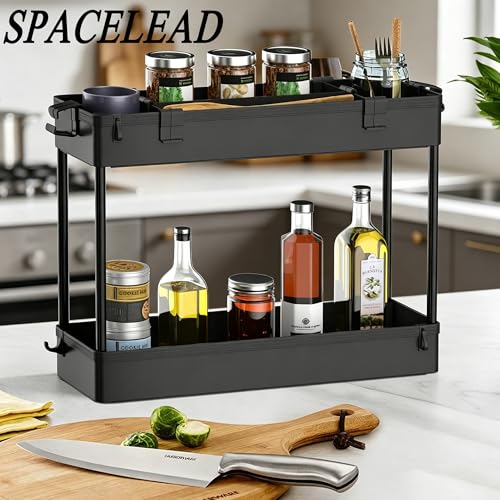 Slim Storage Cart 3 Tier,Bathroom Organizer Rolling Utility,Mobile Shelving Unit Slide Out for Office, Kitchen, Laundry Room & Narrow Places,Black - color: Black