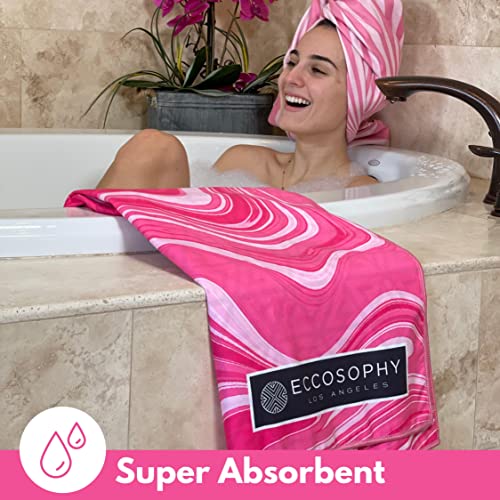 Microfiber Beach Towel - Quick Dry, Sand Free and Oversized 71x35 | Super absorbent, lightweight, swimming, gym, extra large, pool, cruise, camping, yoga, travel, compact, carry bag, vacation - color: Bahamas