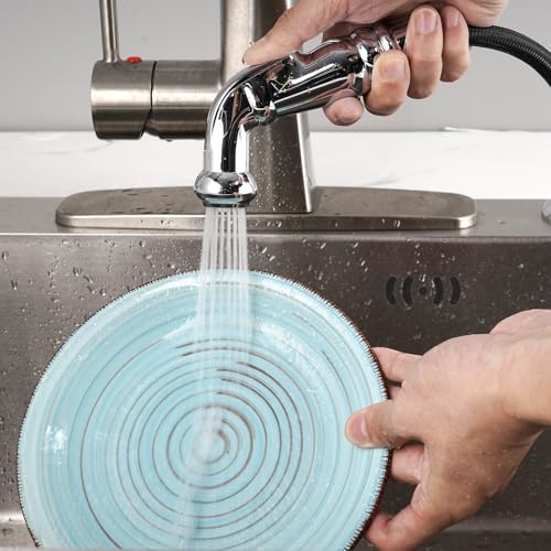 Universal Fit Kitchen Faucet Sprayer Attachment/Hose/Holder Set, Chrome | NSF/ANSI/CAN 372 Certified, With 3 Adapters Compatible with Moen/Delta Faucet Sprayer Replacement, Kitchen Sink Side Head - color: Chrome, style: Sprayer Head/Hose/Holder Set