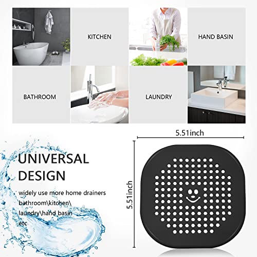 Drain Cover Hair Catcher Drain Plug Hair Stopper Drain Protector for Shower Bathroom Accessories Bathtub Deep Light Blue 2 Pack - color: Blue