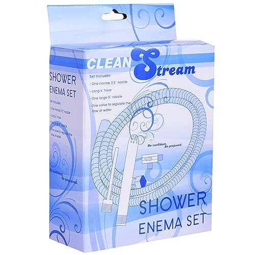 Cleanstream Shower Enema System with 6Foot Metal Hose, Dual Nozzle Set - color: Shower Enema System