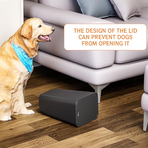 Yieach 12L Black Slim Bathroom Trash Can with Lid,3.17 Gallon Pet/Dog Proof Kitchen Trash Can,Rectangle Thin Garbage Can,Covered Waste Basket,Narrow Small Plastic Trashcan for Room,Bedroom,Office,3PCS - color: Black, size: 12L - 3 PACK