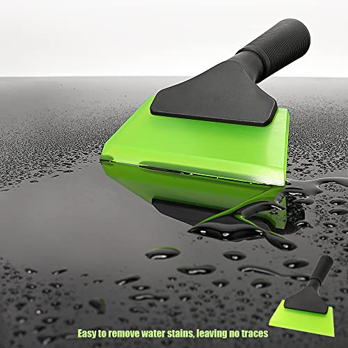 FOSHIO Small Squeegee with 5 Inch Green Rubber Blade Mini Wiper Window Tinting Tools for Mirror Glass Window Cleaner with Non-Slip Handle, 2 Pack - color: With 2 Pack Green