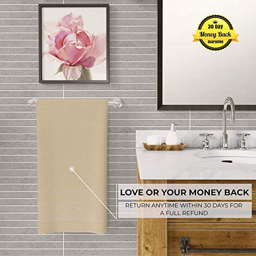 Miasoft Iren 100% Rayon Derived from Bamboo Towel Set - Soft and Washable Turkish Bath Towels for Hands, Face and Hair - Set of 2 in Gift Box - Pastel Brown