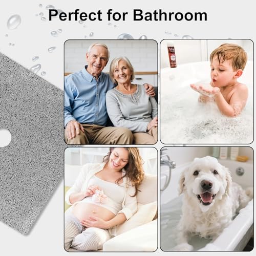 Large Square Shower Mat, Yonala 32 x 32 Inch Non Slip Shower Mats for Inside Shower/Bathroom, Soft PVC Loofah Shower Floor Mat with Central Drain Hole, Quick Drying, Easy Clean - size: 32" x 32" (Square)