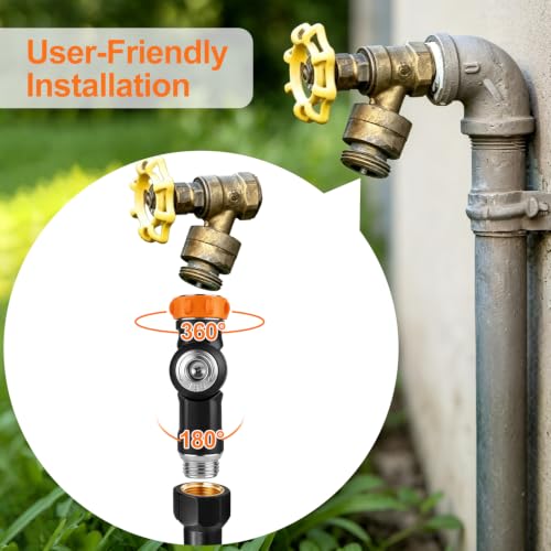 Omont Swivels 180° To 360° Garden Hose Connector Faucet Extender Metal Adjustable Water Hose Adapter Universal Water Hose Connector Fittings