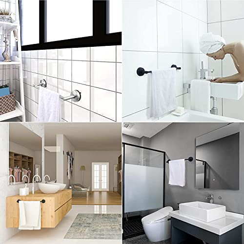 DGYB Suction Cup Towel Bar for Bathroom 17 Inch Set of 2 Matte Black Towel Holder Stainless Steel Premium Kitchen Towel Rack Wall Mounted - color: 2 Pack-17in Matte Black