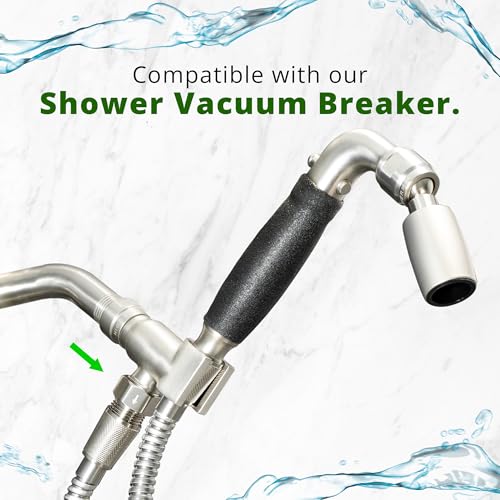 High Sierra® Solid Lead-Free Metal Handheld Shower Head, Built-in Trickle Valve, Patented single Nozzle Never Clogs. Shower Hose and Holder Not Included. Ultra Low Flow 1.25 GPM. Brushed Nickel Finish - color: Nickel, size: 1.25 GPM