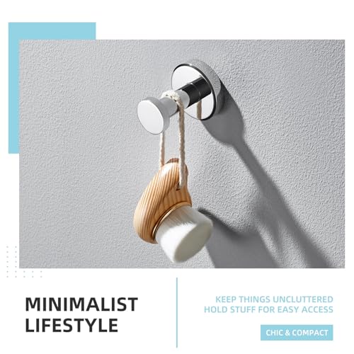 Angle Simple Single Bath Towel Hook, SUS304 Stainless Steel Round Coat Hook Wall Mounted, Robe Hanger for Kitchen Bathroom Polished Chrome - color: Polished Chrome, size: 1 Pack
