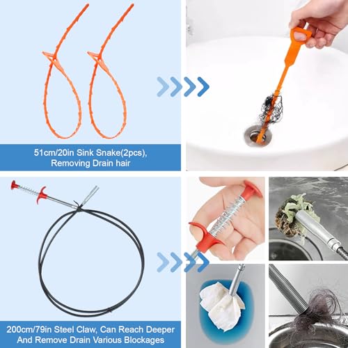 Toilet Plunger & Bathroom Plunger, High Pressure Heavy Duty - Powerful Air Drain Unclogger & Toilet Clog Remover, Premium Toilet Snake for Drains & Clogged Pipes